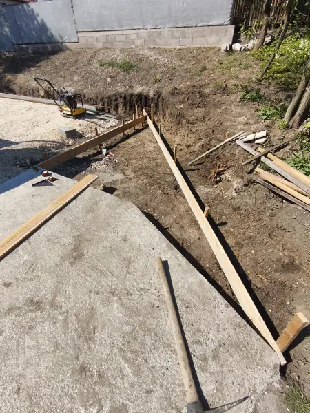 A kitűzött, zsaluzott sávok a kiszabott szinten.